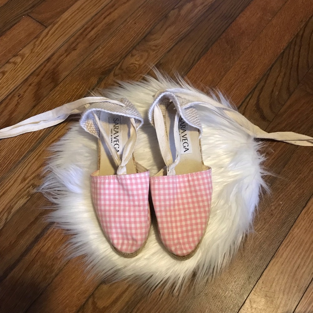 Sara Vega plaid ankle lace ups